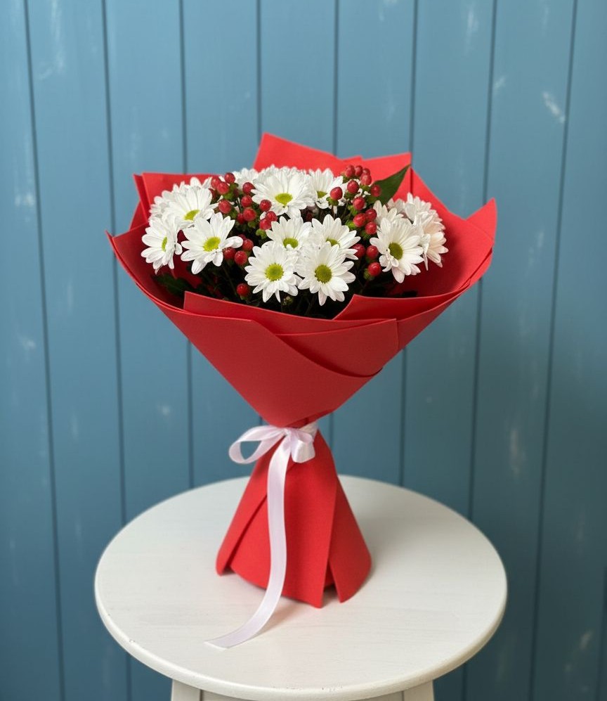 Букет цветов из: Хризантемы в Менделеево