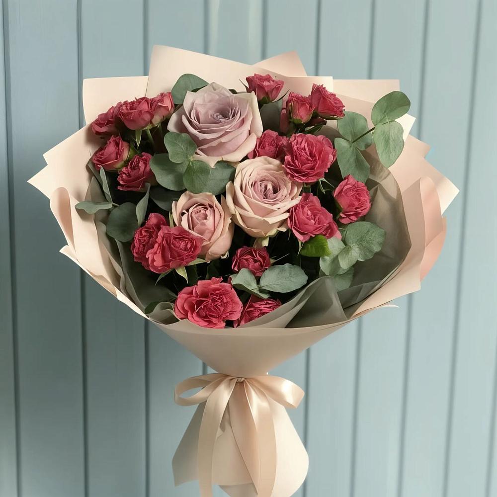 Букет цветов из: Гвоздики и Розы в Менделеево
