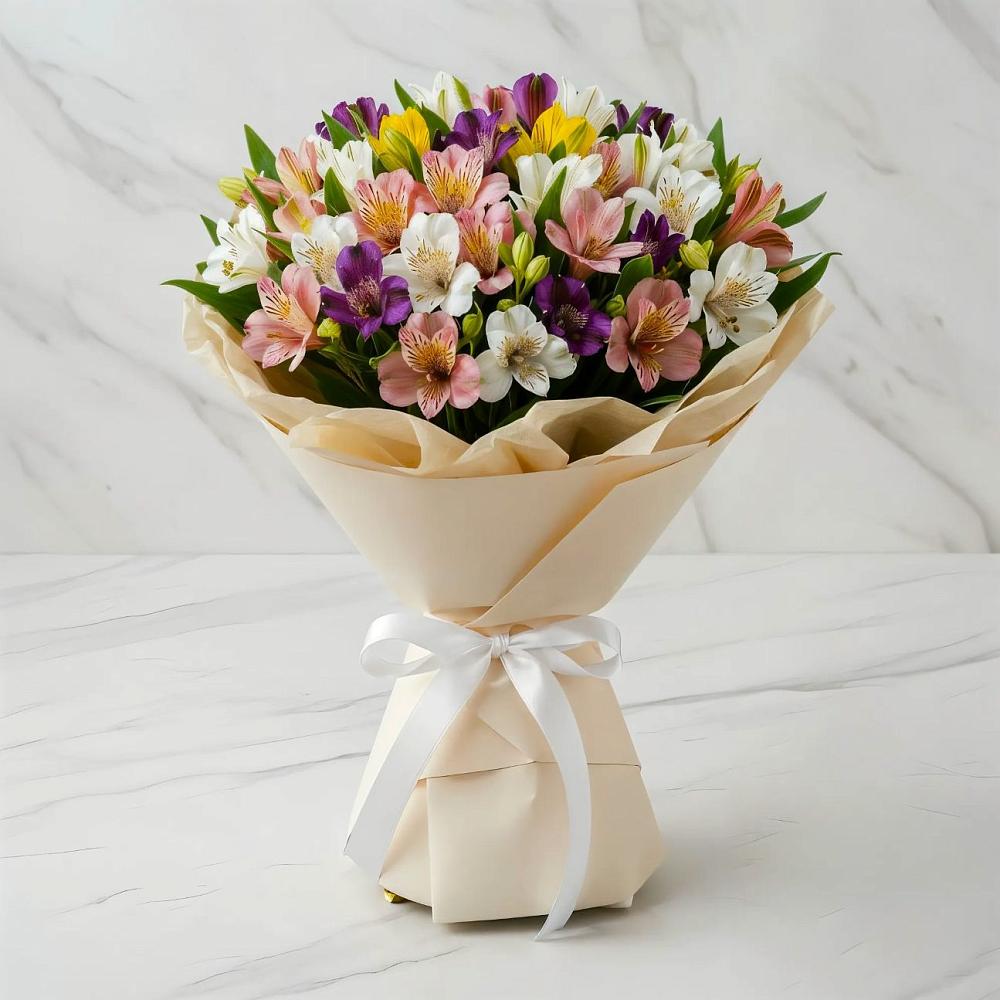 Букет цветов из: Альстромерии в Менделеево