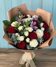 Букет цветов из:  Розы и Альстромерии в Менделеево