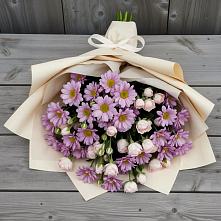 Букет цветов из:  Розы и Хризантемы в Менделеево
