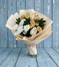 Букет цветов из:  Розы и Хризантемы #REPLACE_PRED# Менделеево