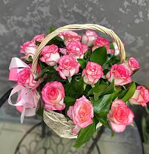 Цветочная композиция из Розы в корзине #REPLACE_PRED# Менделеево