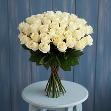 Букет 51 Белая роза Эдлесс Лав в Менделеево