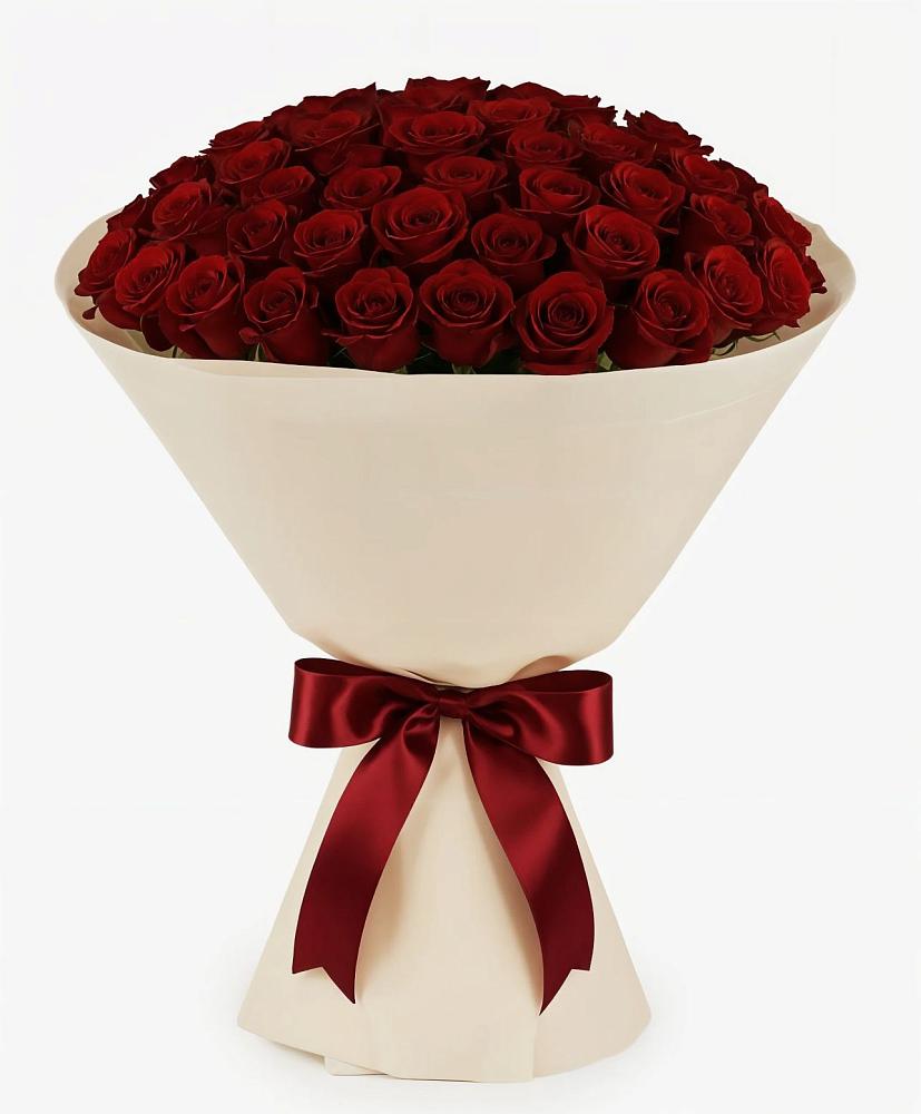 Букет 101 Бордовая роза Блэк Бакарра в Менделеево