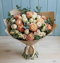 Букет цветов из:  Альстромерии и Розы #REPLACE_PRED# Менделеево