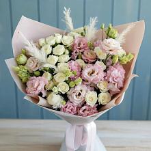 Букет цветов из:  Альстромерии и Розы в Менделеево